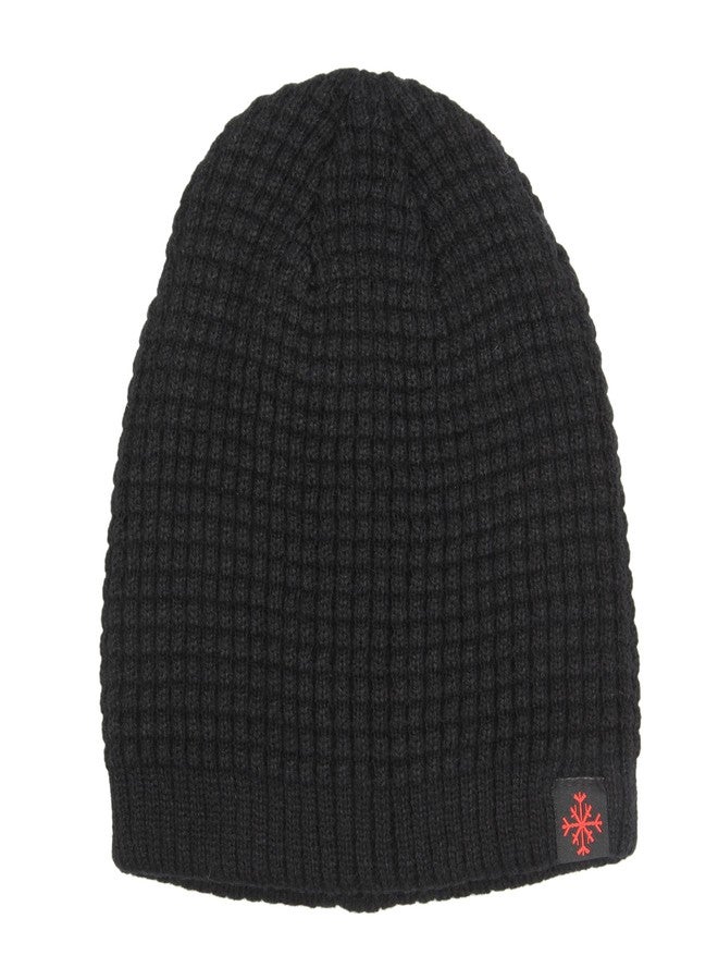 FabSeasons Acrylic Woolen Winter Skull Cap Black - Image 3