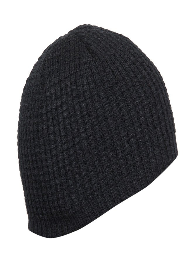 FabSeasons Acrylic Woolen Winter Skull Cap Black - Image 4