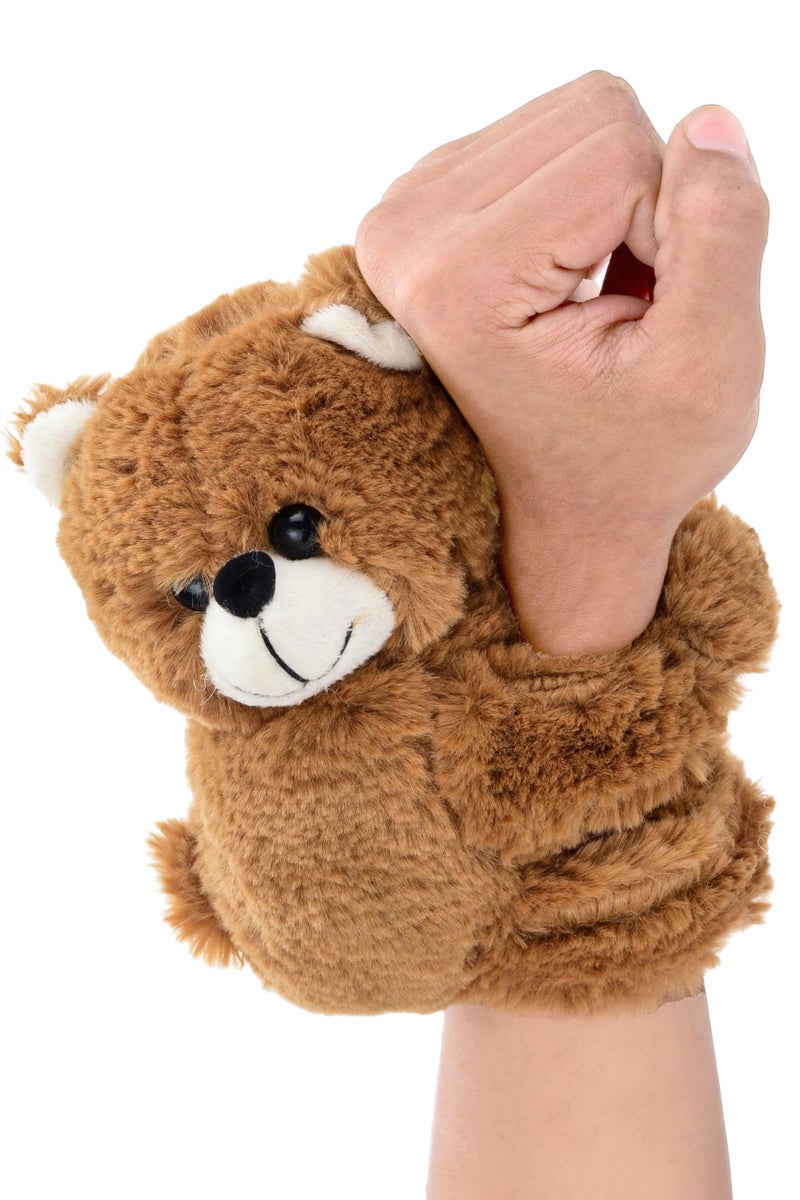 Webby Adorable Teddy Wrist Band Soft Toys | Slap Bracelet for Party Favors | Plush Stuffed Animal | Christmas | Birthday Gift | Party Surprise for Kids Teenager Boys and Girls - Image 1