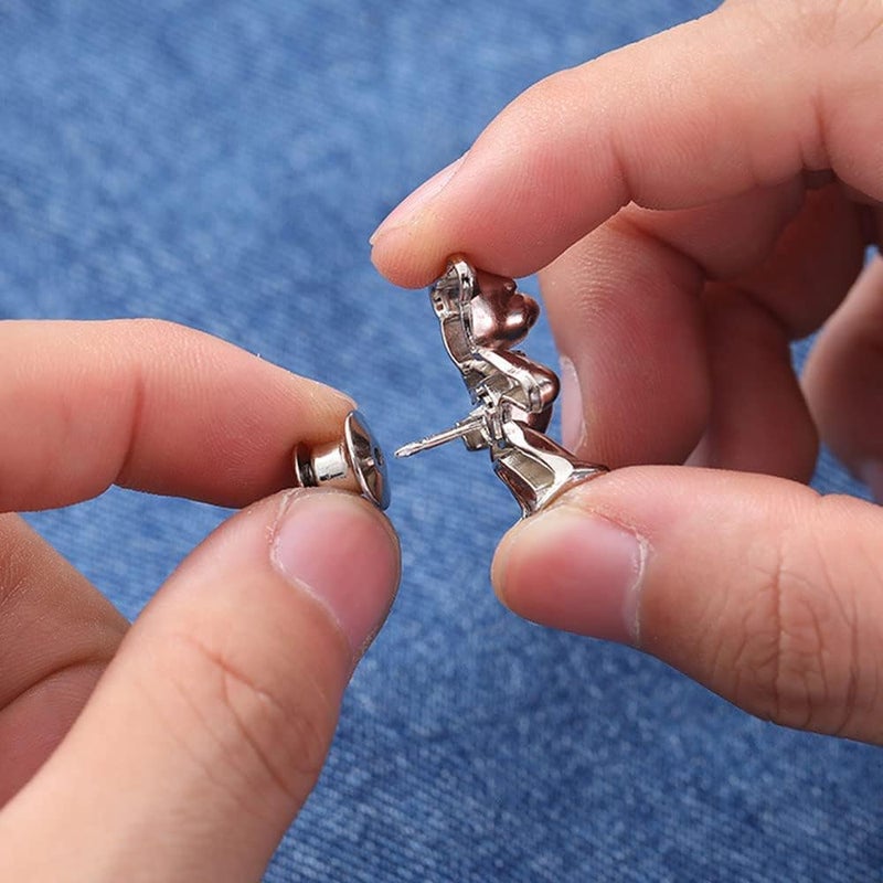 klarako Hugsklarakops Cute Adjustable Button Pins,Bear Buttons for Jeans,Cute Bear No-Sew Waist Button,Bear Clips for Pants (SetB-4PCS,S-34mm) - Image 4