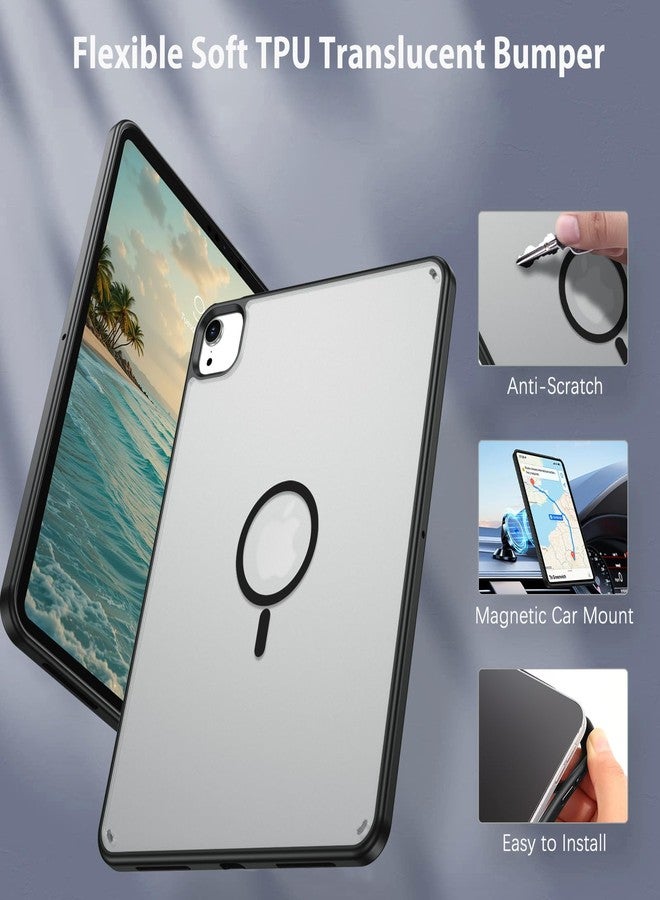 بنتوبين جراب BENTOBEN لجهاز iPad Air مقاس 11 بوصة، طراز M3/M2 (2025/2024)، جراب مغناطيسي لجهاز iPad Air من الجيل السابع/السادس، غطاء حماية شفاف غير لامع مقاوم للصدمات للأجهزة اللوحية، متوافق مع جهاز iPad Air من الجيل الخامس/الرابع مقاس 10.9 بوصة (2022/2022)، لون أسود - Image 3