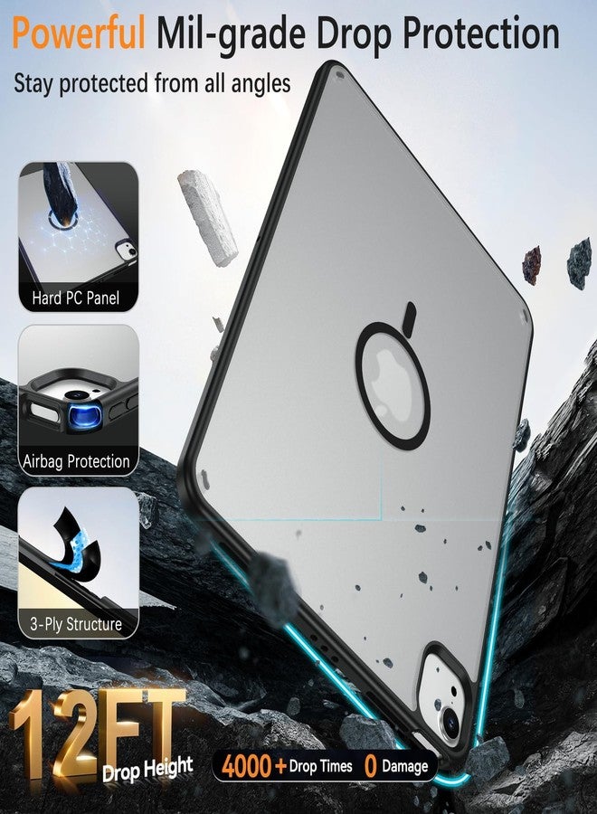 بنتوبين جراب BENTOBEN لجهاز iPad Air مقاس 11 بوصة، طراز M3/M2 (2025/2024)، جراب مغناطيسي لجهاز iPad Air من الجيل السابع/السادس، غطاء حماية شفاف غير لامع مقاوم للصدمات للأجهزة اللوحية، متوافق مع جهاز iPad Air من الجيل الخامس/الرابع مقاس 10.9 بوصة (2022/2022)، لون أسود - Image 2