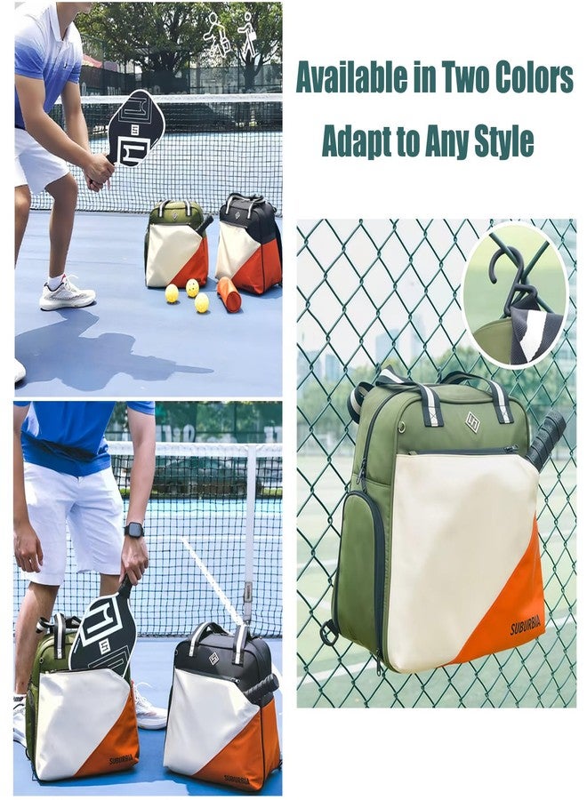 SUBURBIA Pickleball Bag for Women Men Large Tennis Backpack for Pickleball, Tennis, Racketball, and Travel Sling Bag with Shoe Compartment and Fence Hook External Ball B-ag and Adjustable Shoulder Strap - Image 5