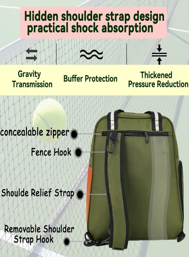 SUBURBIA Pickleball Bag for Women Men Large Tennis Backpack for Pickleball, Tennis, Racketball, and Travel Sling Bag with Shoe Compartment and Fence Hook External Ball B-ag and Adjustable Shoulder Strap - Image 3