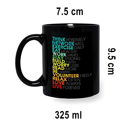 Alexus Personalized Gift Custom Photo Quote Name Wish Ceramic Magic Mug for Birthday Gift Wedding Anniversary Couple Marriage Birthday (Think Positive Quote Mug) - Image 2
