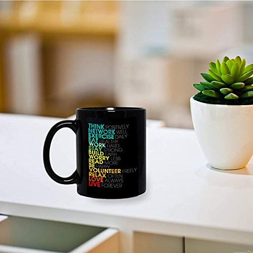 Alexus Personalized Gift Custom Photo Quote Name Wish Ceramic Magic Mug for Birthday Gift Wedding Anniversary Couple Marriage Birthday (Think Positive Quote Mug) - Image 3