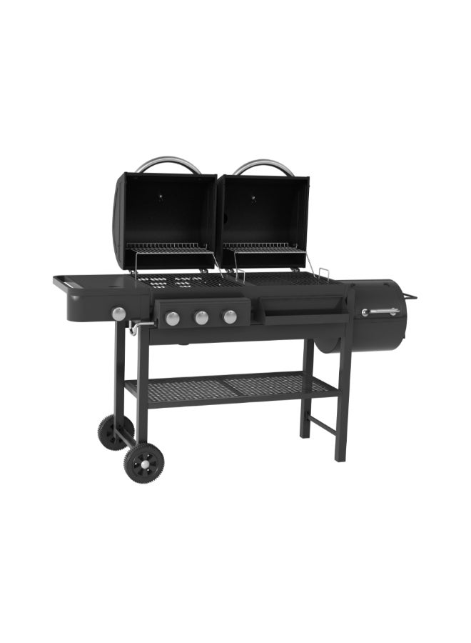 MASTER COOK Sturdy High Quality Wheeled Combo Grill Black 117 x 60 x 173.5 cm SRCG32410-SA - Image 4