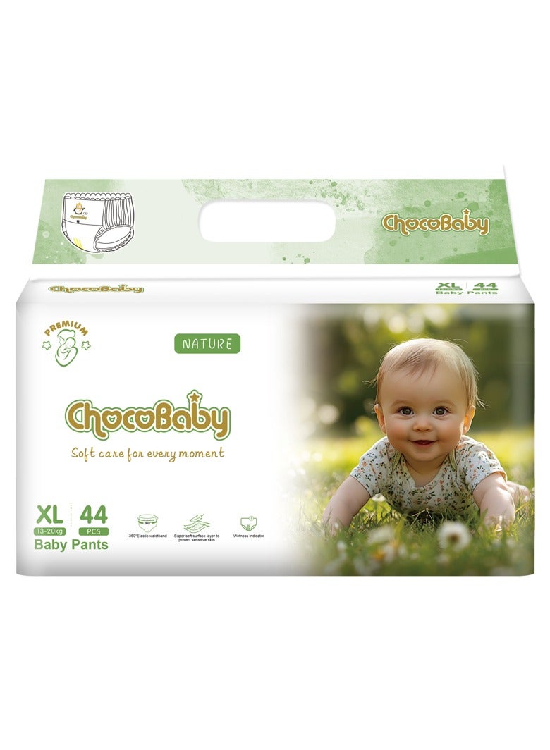 Chocobaby Premium Quality Baby Culotte Pants Diapers, Size XL (13-20 kg), 44 Count | Ultra-Breathable and Soft with Super Absorption - Image 1