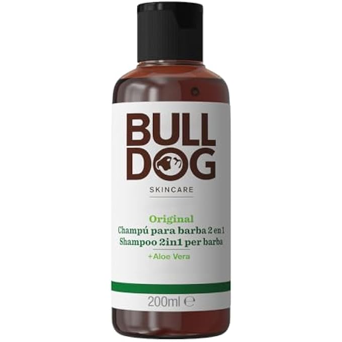 BULLDOG - BEARD CARE FOR MEN | ORIGINAL BEARD SHAMPOO & CONDITIONER | FOR A SOFT & NOURISHED BEARD | 200 ML - Image 1