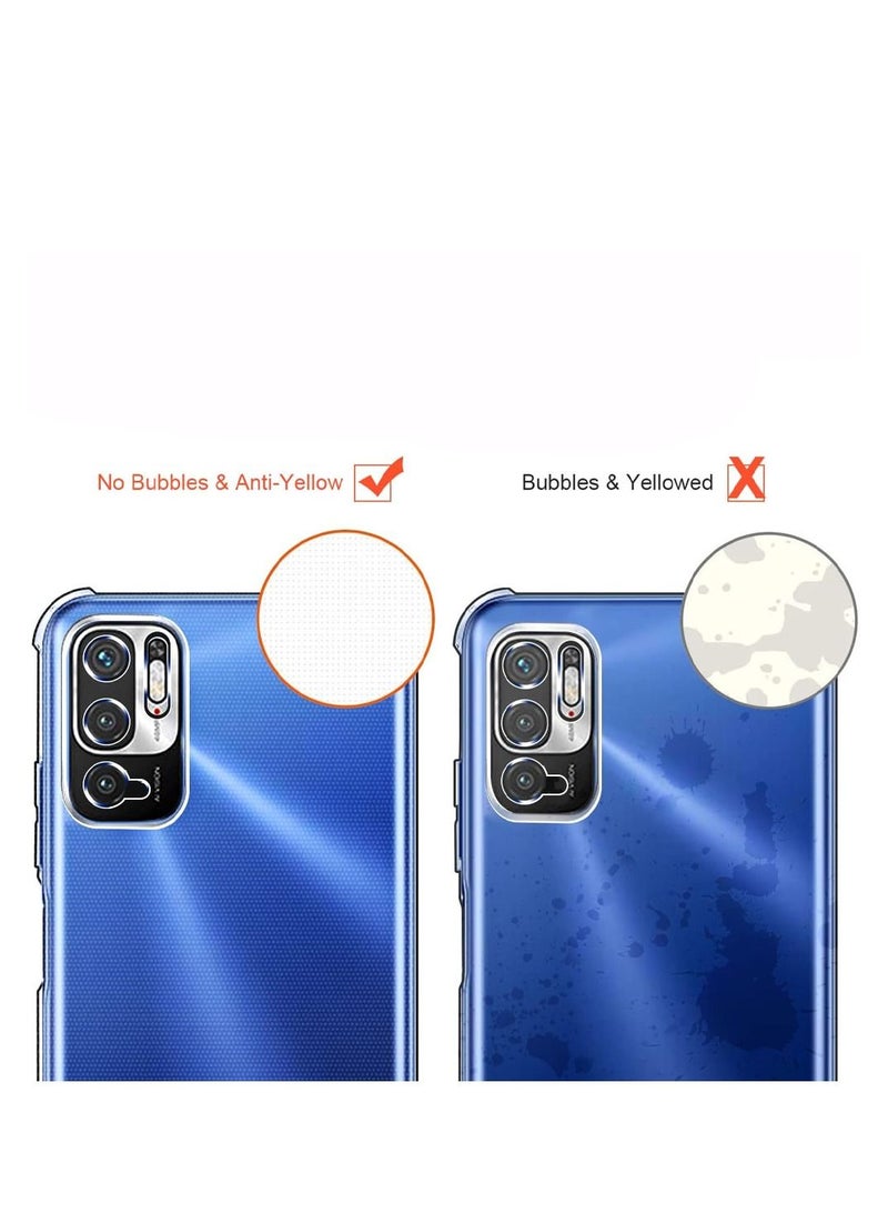CATANES Xiaomi Redmi Note 10T 5G Case Cover Clear Protective TPU Four Corners Cover Transparent Soft Case - Image 4