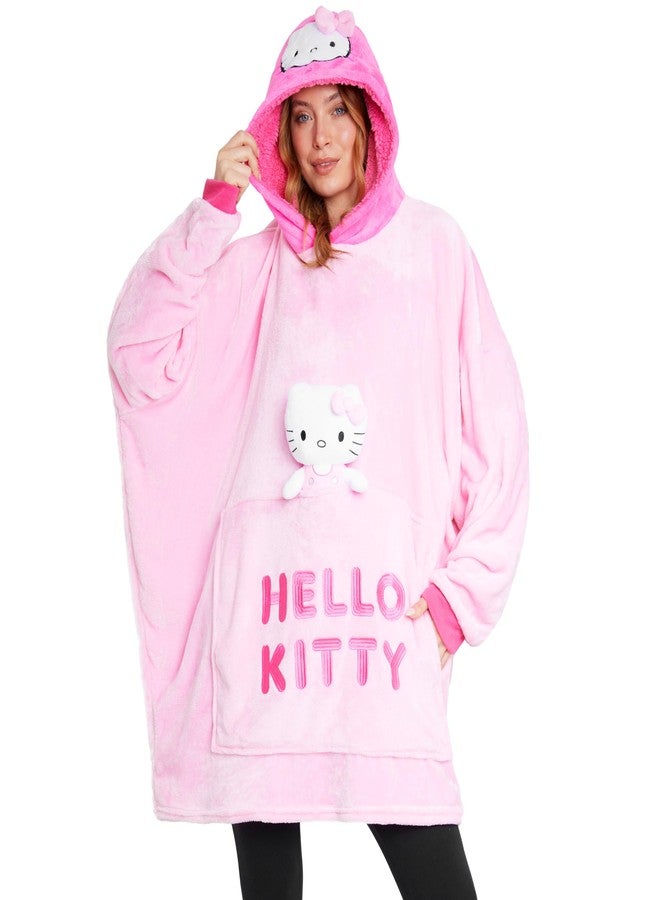 Hello Kitty هودي بطانية نسائي هالو كيتي مع ملابس مريحة ملحقة - هدايا لها - Image 1