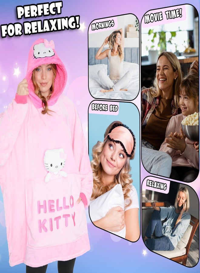 Hello Kitty هودي بطانية نسائي هالو كيتي مع ملابس مريحة ملحقة - هدايا لها - Image 5