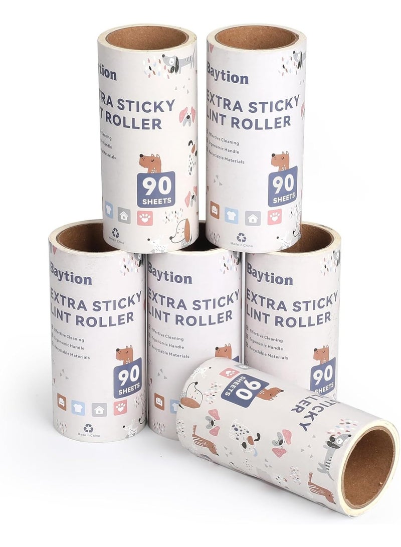Lint Roller Refill for Clothes, Extra Sticky Lint Remover Refill with 540 Sheets for Furniture/Bed/Car/Dog Cat Hair/Carpet/Dust