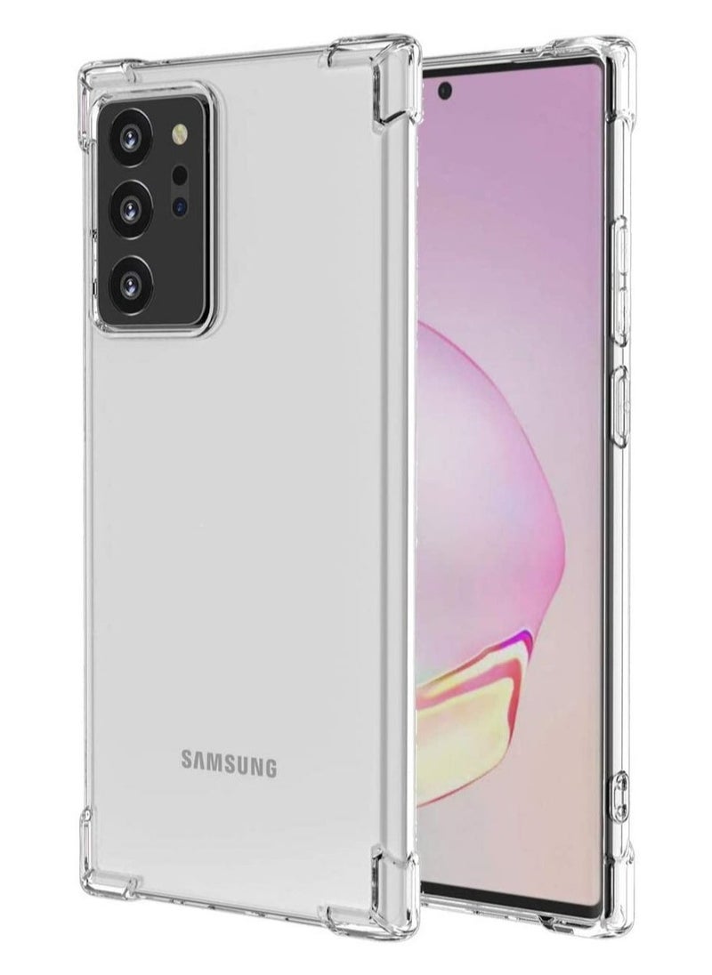 Raxoom Samsung Galaxy NOTE 20 Case Cover Protective Shock Absorption Bumper soft Transparent Case (Clear) - Image 1