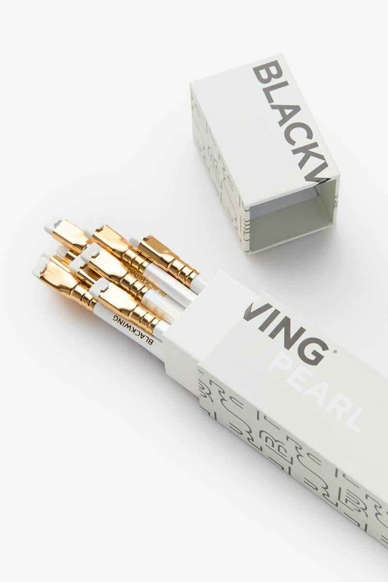 Blackwing Pearl Pencils - 12 Count, Incense-cedar, Premium Japanese Graphite, Pearlescent White, Balanced Lead, Great for Journaling and Writing - Image 2