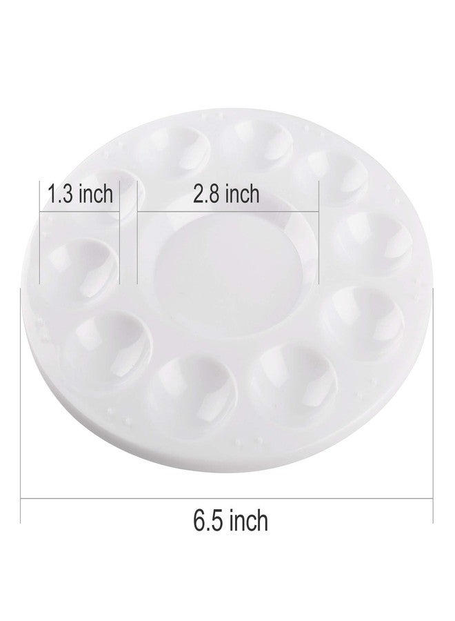 LotFancy 32 Pack Paint Tray Palettes, Plastic Paint Pallets, Painting Tray Palette, Round Paint Holder Tray, DIY Craft, Art Painting, Classes, Play Party, Kindergarten or School - Image 2