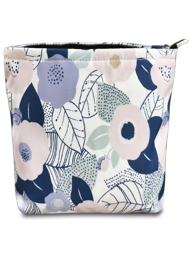STARDW Flower Cosmetic Bags Makeup Bags for Women and Girls,Travel Makeup Bag Large Capacity Canvas Makeup Bag,Makeup Organizer Bag Zipper Pouch, Abstract Flowers, Large Capacity Aesthetic Makeup Bags - Image 1