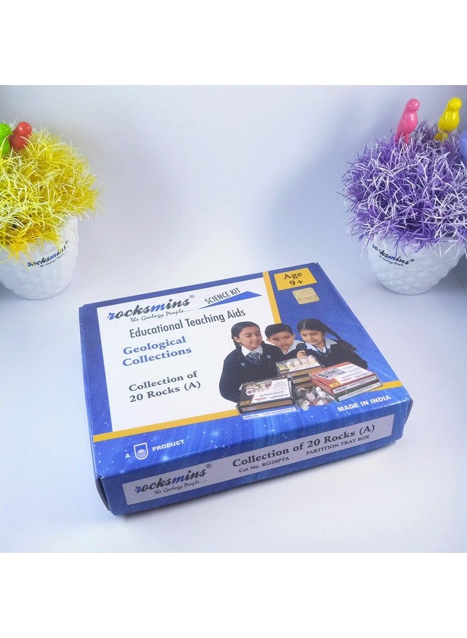 rocksmins Ro20Pt Rocks Collection Set Of 20 For Students Of School Education Igneous Sedimentary Metamorphic Samples Collections Introductory Activity Geology Earth Science Volcanic Stones - Image 5