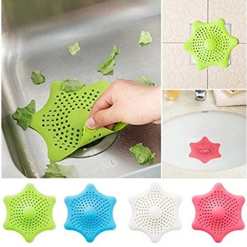 KREZON Drain Cleaner Stick for Sink Clogged Pipe Cleaning Spring Wire Stainless Steel Strainer Drain Basin Basket Filter Stopper Drainer Sink Jali Star Bathroom Silicone Hair Catcher Bath Sink - Image 2