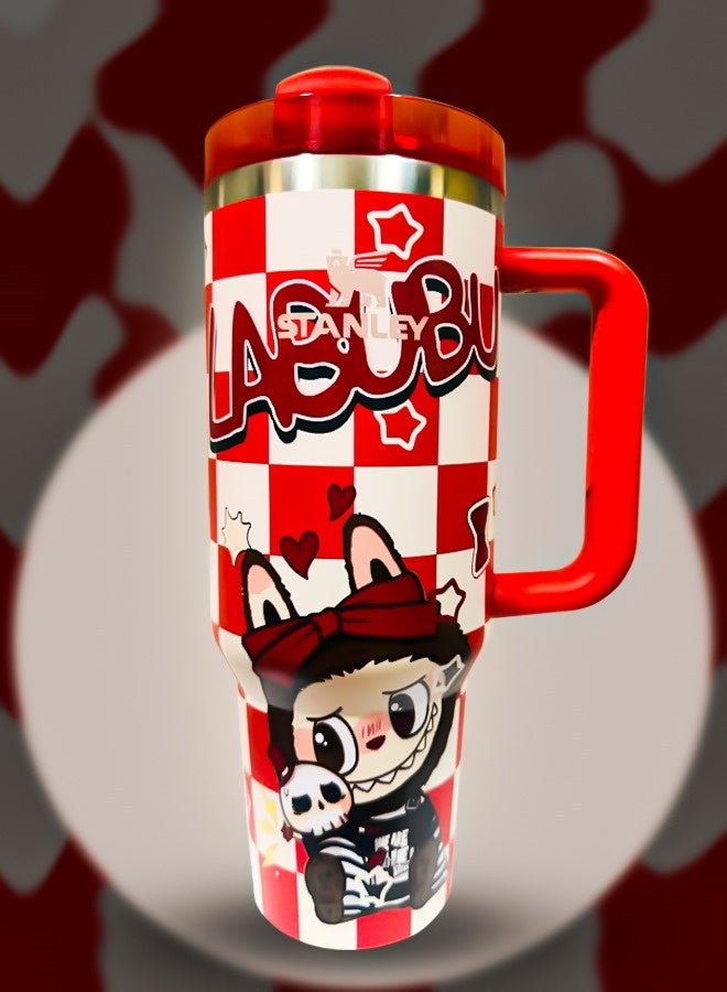 Stanley Stanley × Labubu 40oz Vacuum Insulated Stainless Steel Tumbler | Leak-Resistant Lid, Reusable Straw & Handle | Double Wall Design Keeps Drinks Hot 16 Hours or Cold 24 Hours | Exclusive Collector’s Cup  - Image 3
