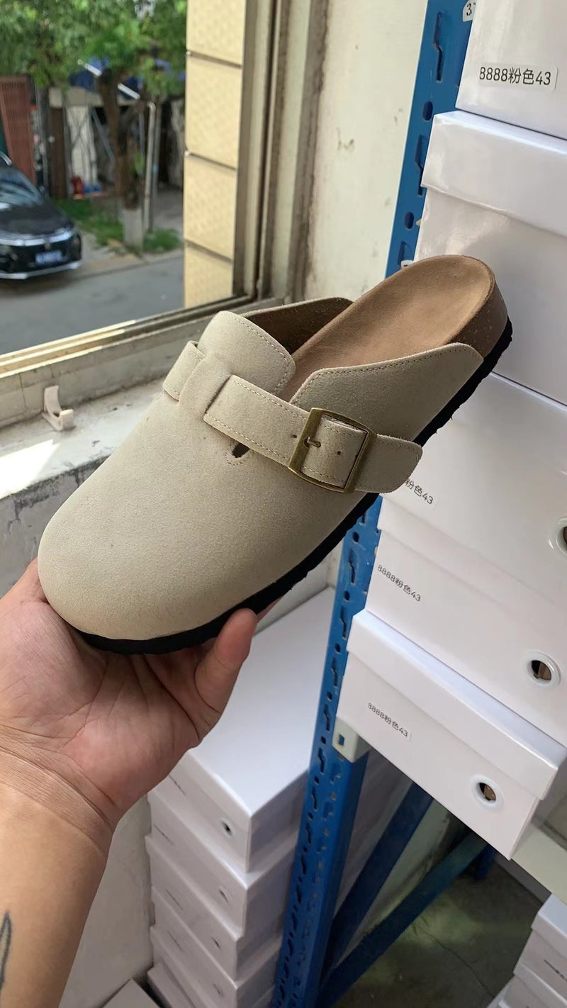 Great Wear, Baotou Platform Shoes Pure Original Sangpo Boken Slippers Womens Outer Wear Sandals Womens Shoes Smoke gray - Image 1