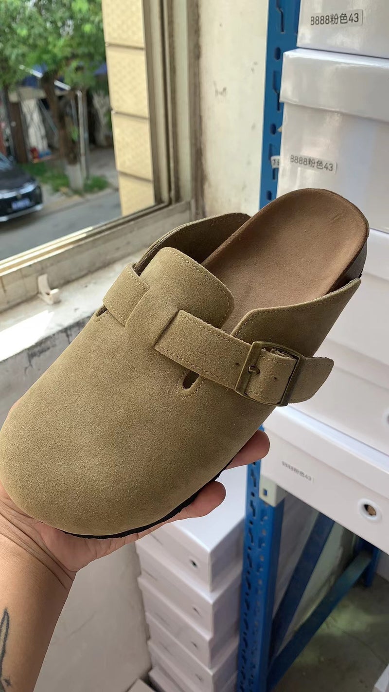 Great Wear, Baotou Platform Shoes Pure Original Sangpo Boken Slippers Womens Outer Wear Sandals Womens Shoes Smoke gray - Image 4