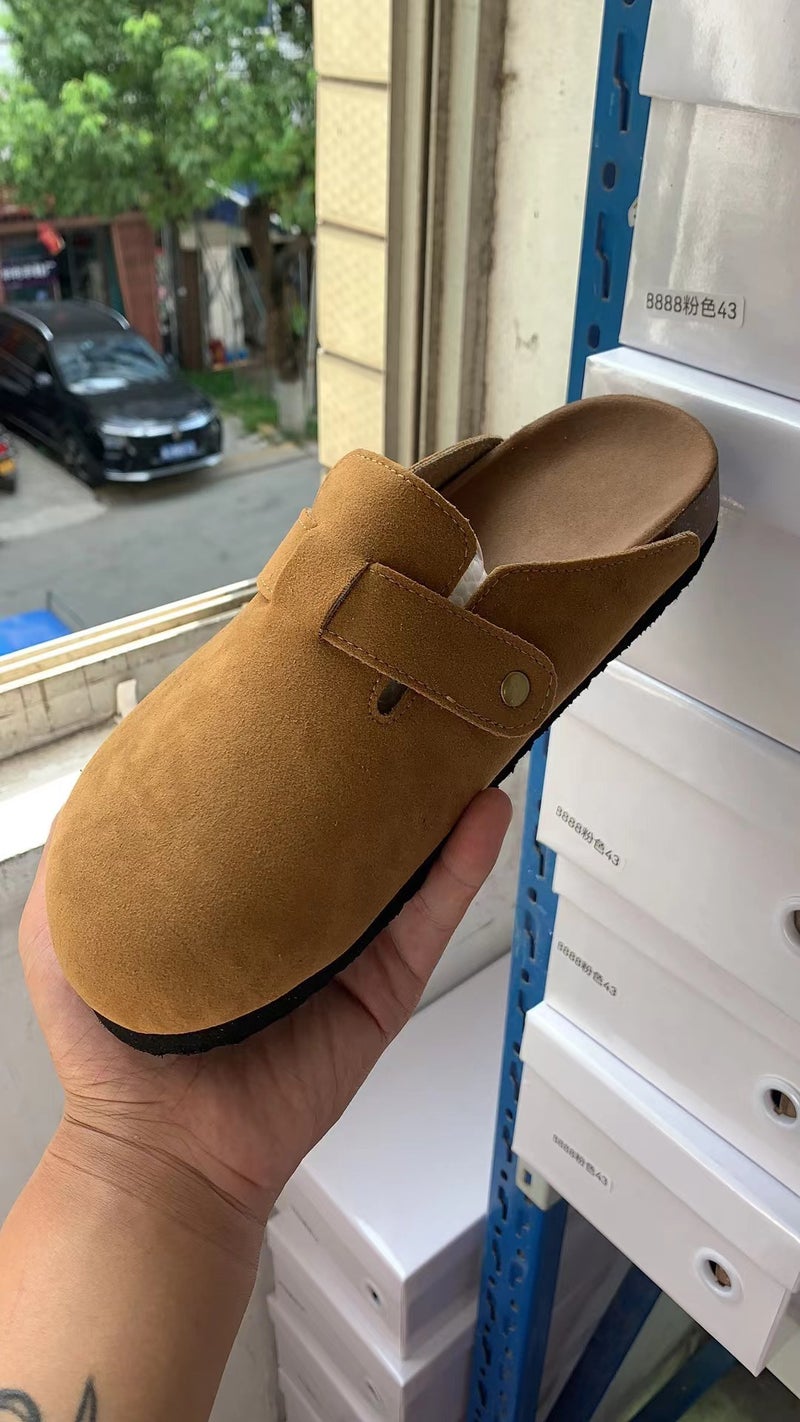 Great Wear, Baotou Platform Shoes Pure Original Sangpo Boken Slippers Womens Outer Wear Sandals Womens Shoes Smoke gray - Image 3