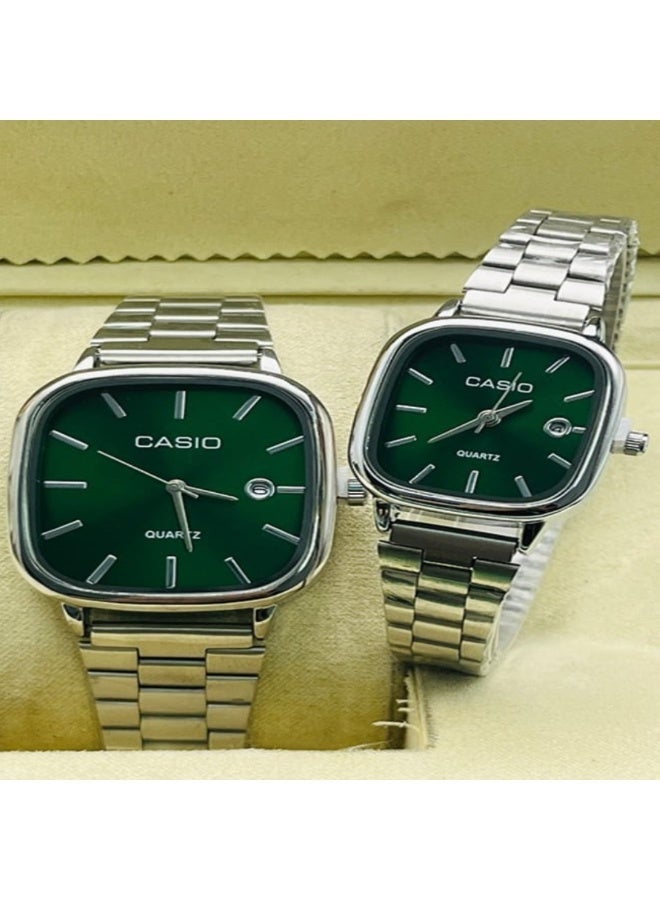 Casio men's and women's set with a distinctive and modern design, water resistant - Image 1
