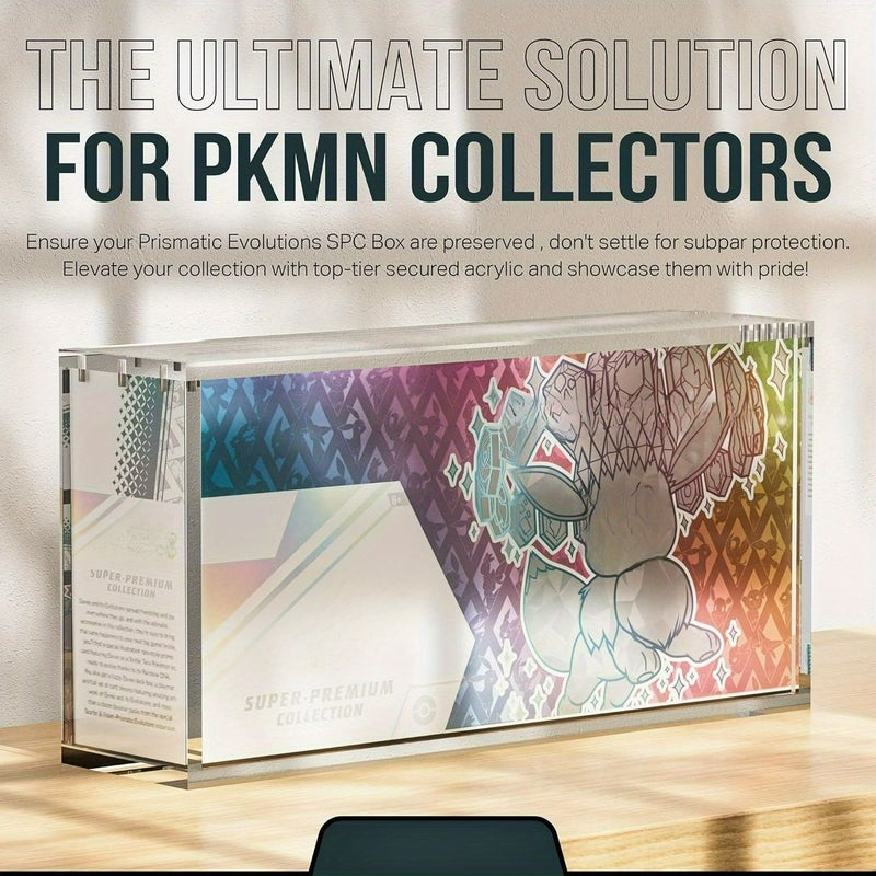 Acrylic Display Case Compatible With Prism Evolution Upc New Packaging Stackable 8 And 5mm Thick Collector Protection Cover With Magnetic Lid Featuring A New Peel Off Film And Anti Damage Shipping Design - Image 3