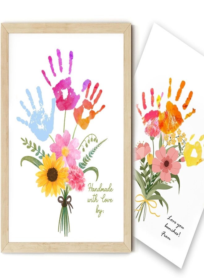 Physkoa Handprint Flower Kit with Frame - Gifts for Mom Grandma at Mother’s Day, Grandparents Day, Christmas, Birthdays, Baby Showers - DIY Family Keepsake Craft - Image 1