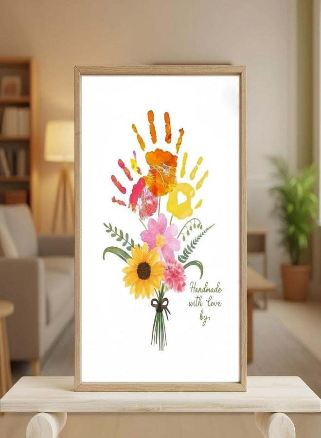 Physkoa Handprint Flower Kit with Frame - Gifts for Mom Grandma at Mother’s Day, Grandparents Day, Christmas, Birthdays, Baby Showers - DIY Family Keepsake Craft - Image 2