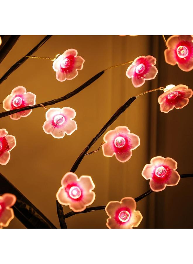 Bluejw Cherry Blossom Tree Lamp, 18inch 36 Led Bonsai Tree Lights, Battery/USB Operated Japanese Decor Night Lights for Bedroom Home Idea - Image 3