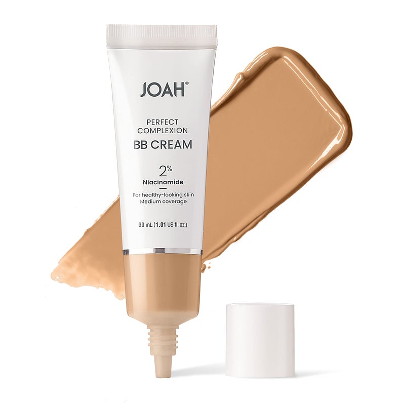 JOAH Beauty Perfect Complexion BB Cream with Hyaluronic Acid and Niaciminade, Korean Makeup with Medium Buildable Coverage, Evens Skin Tone, Lightweight, Semi Matte Finish, Light with Warm Undertones - Image 1