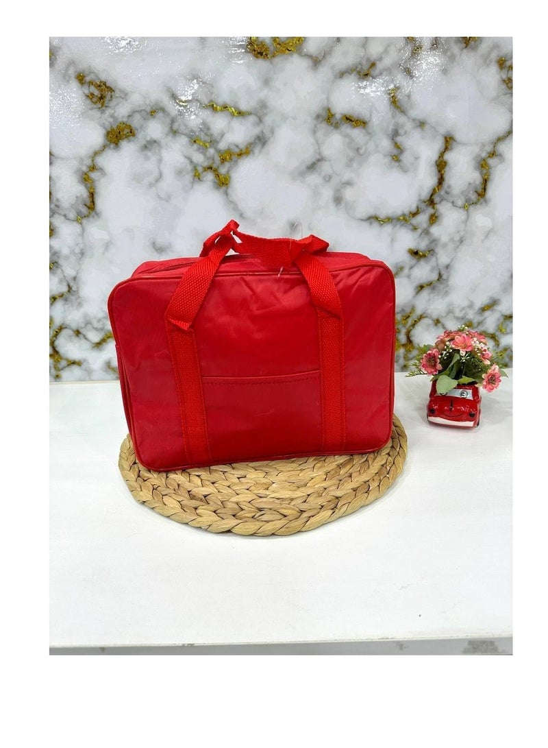Small Thermal Lunch Bag - Perfect for School, Club, Work Available in Several Colors Mk (Red)  - Image 2