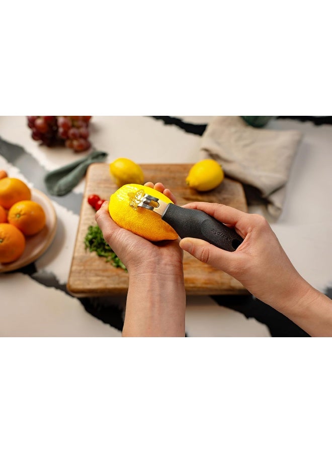 Zyliss 2 in 1 Zester, Citrus Grater/Zester with Coarse and Fine Zests, Sustainable Wheat Straw Handle/Stainless Steel, Dishwasher Safe - Image 4