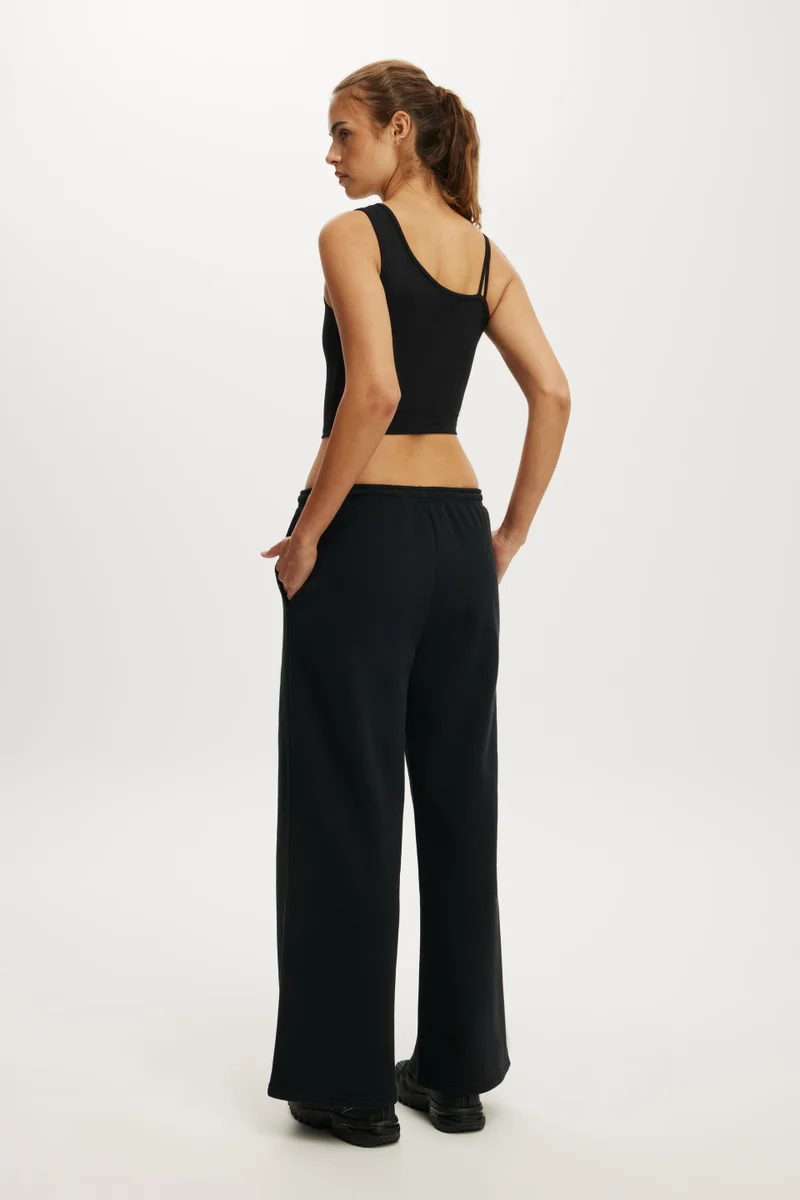 Cotton On  Plush Tie Waist Wide Leg Sweatpant for Women | Best Price UAE