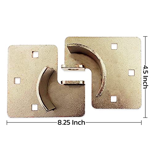 NU-SET Lock | RV High Security Hasp Latch for Trailer Door | 8 1/4 Inch Trailer Hasp Lock | RV Accessories & Door Hardware (Gray) - Image 2