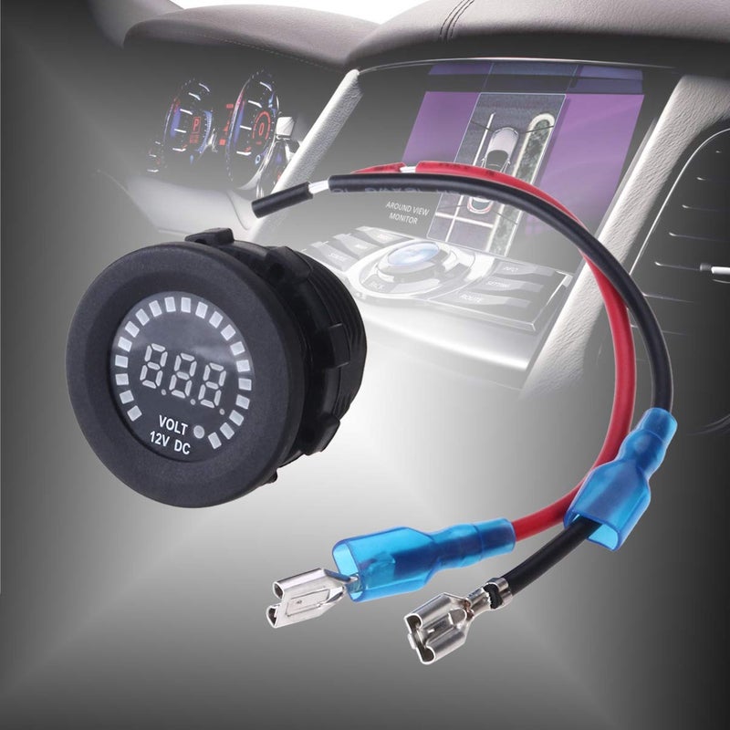 Mini Digital Voltmeter 12v LED Display Voltage Meter For Car Motorcycle - Image 4