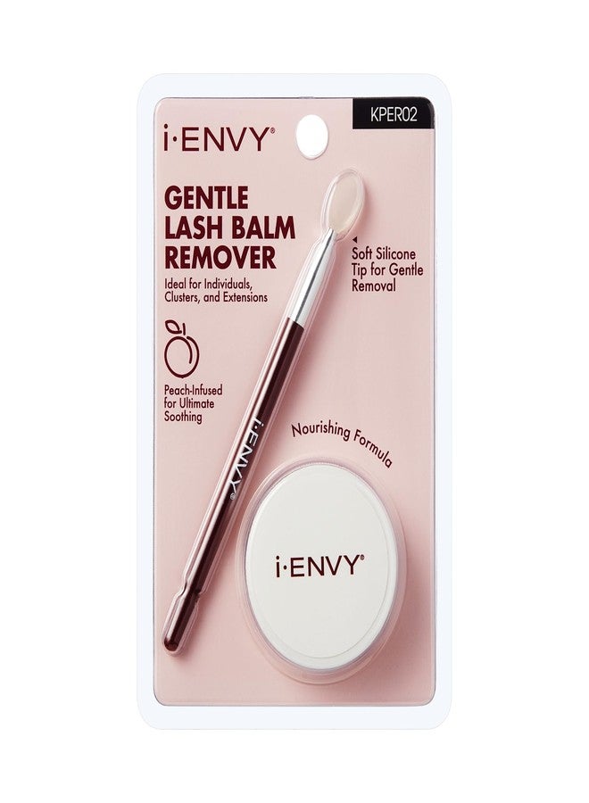 i.Envy i-ENVY Lash Remover Balm, Eyelash Glue & Bond Cleanser for Fake Lash Clusters, Individuals & Extensions, Gentle Nourishing Peach-Infused Formula with Silicone Applicator, For Sensitive Skin & Eyes - Image 1