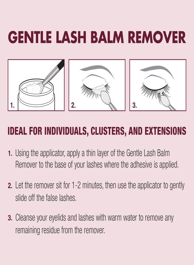 i.Envy i-ENVY Lash Remover Balm, Eyelash Glue & Bond Cleanser for Fake Lash Clusters, Individuals & Extensions, Gentle Nourishing Peach-Infused Formula with Silicone Applicator, For Sensitive Skin & Eyes - Image 3