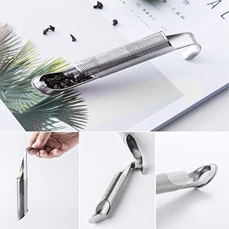 woobles 2 Pcs Stainless Steel Tea Diffuser, Reusable Stainless Steel Tea Infusers for Loose Tea, Long-Handle Tea Filter with Hook for Tea - Image 5