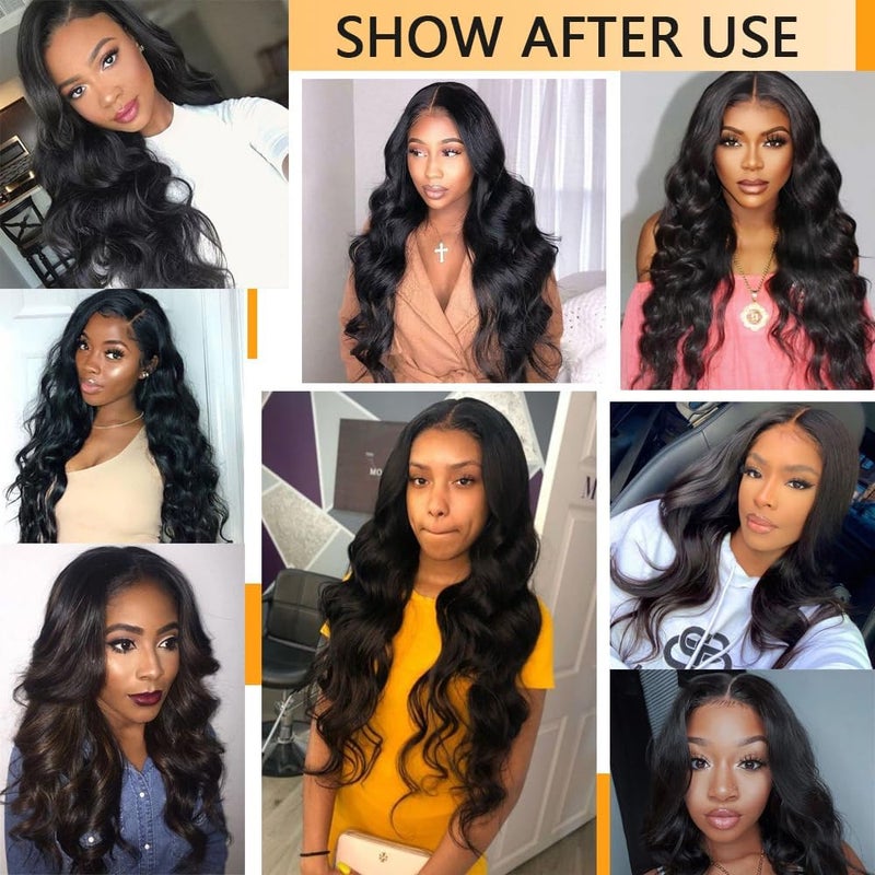 Tahikie 250% Density U Part Human Hair Wig Body Wave for Black Women U Part Wig Brazilian Virgin Human Hair Wigs 10A Full Head Clip in Half Wig Glueless No Leave Out Lace Front Wig Natural Color 22inch - Image 5