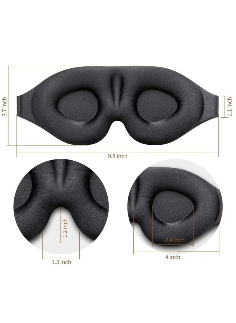 Generic - Sleep Mask for Men Women,3D Contoured Cup Sleeping Mask,Soft Breathable Blackout Blindfold,Travel Eye Cover,Night Sleep Cover with Adjustable Buckle for Side Sleeper Yoga Nap - Image 1