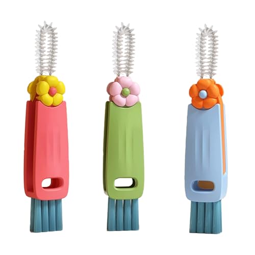 Gmleey 3 Pack Cup Lid Cleaning Brush Water Bottle Cleaner Brush Bottle Brush Cleaner for Stanley Owala Cup Bottle Cleaner Brush for Tumbler Kitchen Bottle Mug - Image 1
