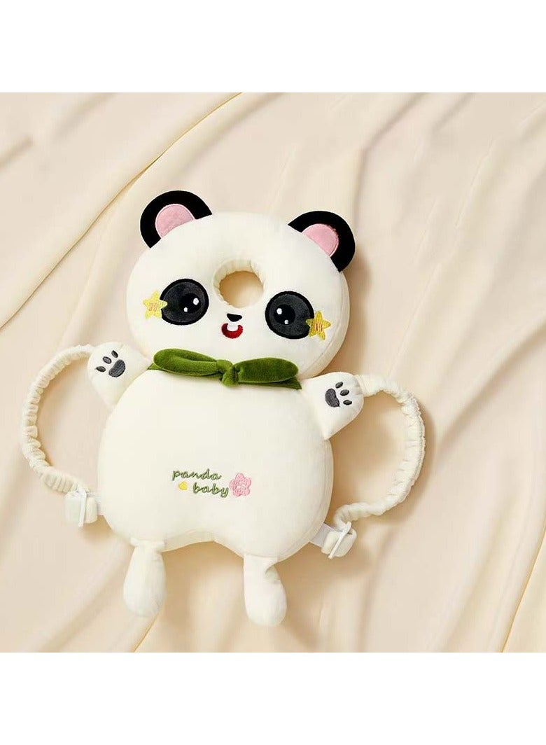 Baby Walker Head Protector Backpack Wear,Toddler Adjustable Baby Head Protection Backpack for Safety Baby Learning Walking Crawling (Panda) - Image 1