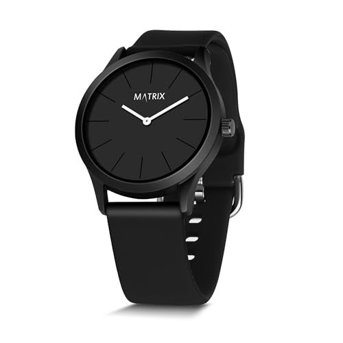 Matrix Minimalist Dial with Softest Silicone Strap Analog Wrist Watch for Men & Boys (Black) - Image 3
