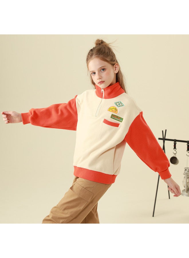 مكد تي شيرت خارجي دافئ من الف fleece للرجال والنساء والأطفال الأكبر سناً، سترة fleece سميكة غير رسمية للخريف/الشتاء - Image 3