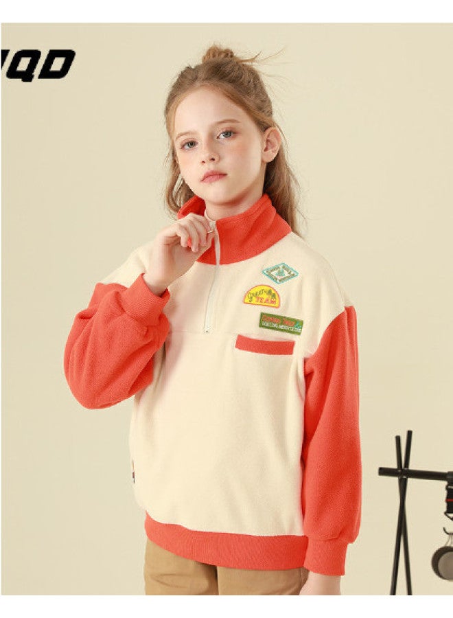 مكد تي شيرت خارجي دافئ من الف fleece للرجال والنساء والأطفال الأكبر سناً، سترة fleece سميكة غير رسمية للخريف/الشتاء - Image 1