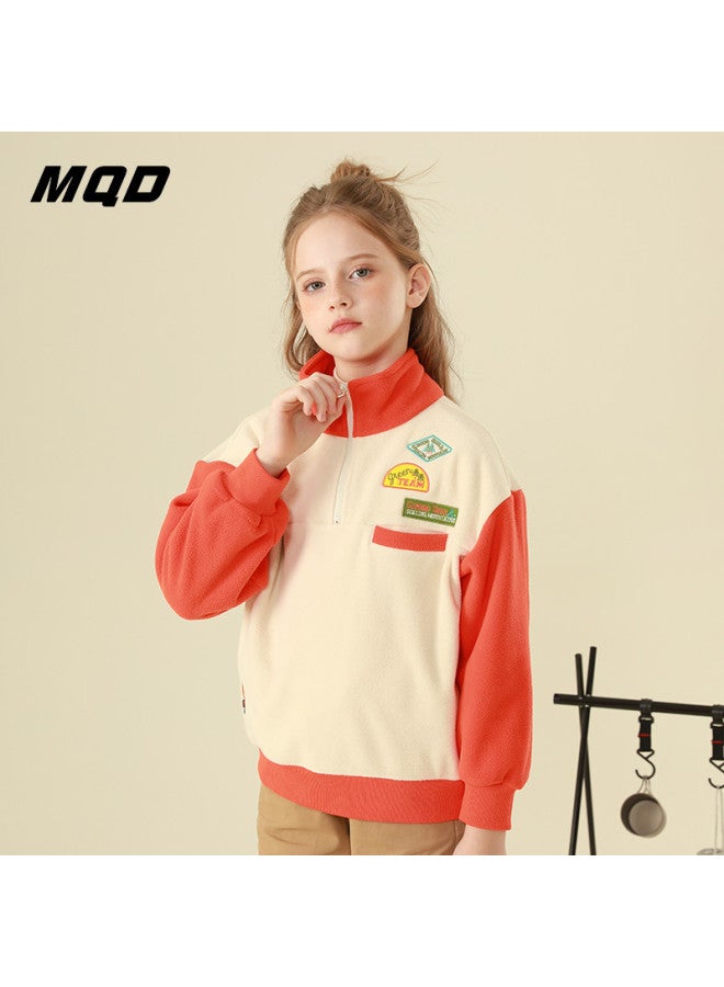 مكد تي شيرت خارجي دافئ من الف fleece للرجال والنساء والأطفال الأكبر سناً، سترة fleece سميكة غير رسمية للخريف/الشتاء - Image 2