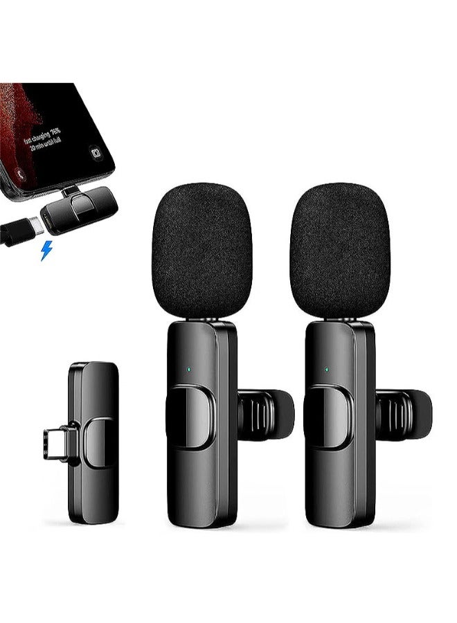 NORMELLE Wireless Lavalier Microphone for Type-C Phones – Crystal Clear Audio, Noise Reduction Lapel Mic, Auto Sync, Plug & Play Vlogging, Interviews, YouTube Setup, Mini Clip-on Microphone for Content Creators - Image 1